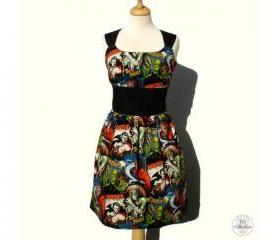Handmade Hollywood Horror Monsters Pinup & Rockabilly Dress 