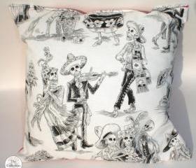 Handmade Day of the Dead 'A Dance After Death' Pillow 