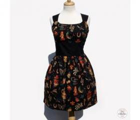 Handmade Black Tattoo Pinup Rockabilly Dress