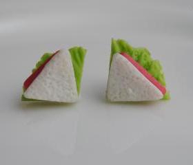 Cute & Fun 'Lunch Time' Tattoo Half Sandwich Earrings